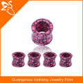 High Polish Imitation Hollow Design Resin Ear Tunnels Double Flare Plugs fashion jewellery import accessories